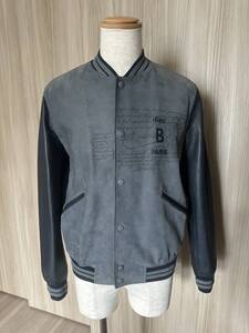 定価94,6万 Berluti SUEDE LEATHER VARSITYJACKET ベルルッティ スエードレザー バーシティジャケット ボンバー レザーパッチスクリット