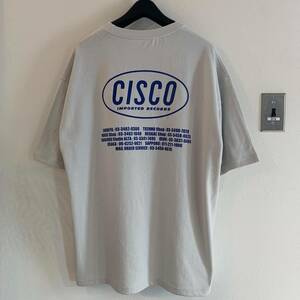 グレー/XLサイズ【CISCO RECORDS】シスコレコード ビックシルエット Tシャツ ラップT ヒップホップT 