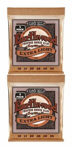 ★ERNIE BALL 3550 ×2 [10-50] Earthwood Extra Light Phosphor Bronze 3セットパック アコースティックギター弦★新品送料込