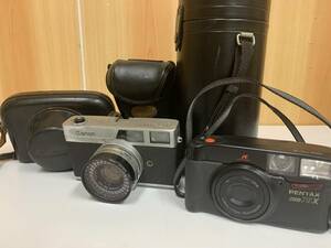 キャノン ペンタックス カメラ レンズ カメラケース まとめ 642B2&3 CANON LENS SE 45mm 1:1.9 F1.9 PENTAX zoom 70-X キャノネット