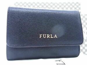 ■新品■未使用■ FURLA フルラ レザー 三つ折り 財布 ウォレット レディース ブラック系 BG8477