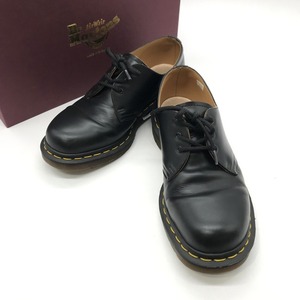 Dr.Martens 3ホールシューズ 1461 レザーシューズ 革靴 ステッチ 箱付き 古着 メンズ UK7 25.5cm ブラック ドクターマーチン 靴 B10681◆