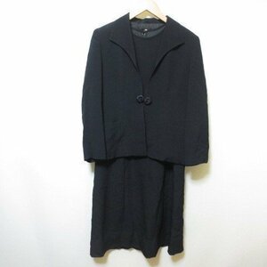 Y467　FOR LOVELY WOMAN　ブラック　ジャケット　ワンピース　セットアップ　スーツ　フォーマル　12　黒　喪服