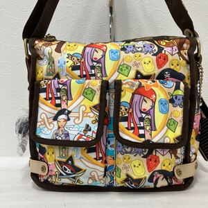 □3−3523 タグ付き 美品 tokidoki for LESPORTSAC トキドキ フォー レスポートサック ショルダーバッグ 斜めがけバッグ コラボ ブラウン系