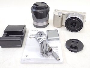 SONY/ソニー ミラーレス一眼カメラ α NEX-5 ダブルレンズキット NEX-5D/N 約1420万画素 § 7095F-1