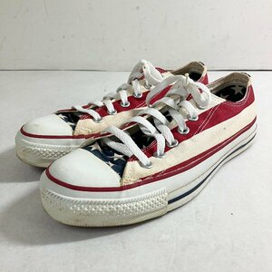 ★希少 CONVERSE ALL STAR コンバースオールスター USA製 ローカットスニーカー スターストライプ US7 25.5cm 0.8kg★