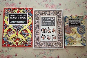 53853/洋書 ケルト文字 ケルトデザイン集 3冊セット Celtic Alphabets Celtic Design ケルト文様 Celtic Patterns for Painting Crafts