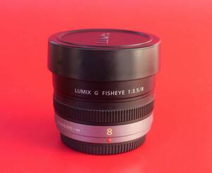 【中古 防湿庫 保管品】LUMIX G FISHEYE 8mm/F3.5 H-F008 魚眼レンズ　広角レンズ