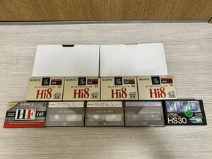 新品11点　８ミリビデオカセットテープ 7本＋VHS2本＋VHSC1本＋カセットテープ1本SONYソニーmaxell マクセルTDKまとめ売り未開封未使用レト