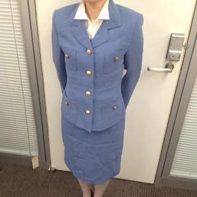 超絶レア 絶対入手困難品 JAS 日本エアシステム CA ユニフォーム 夏服 5号サイズ used超絶対