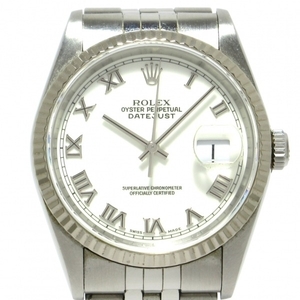 ROLEX(ロレックス) 腕時計 デイトジャスト 16234 ボーイズ SS×K18WG/ローマンインデックス/18コマ+余り4コマ(フルコマ) 白