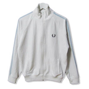 FRED PERRY フレッドペリー トラックジャケット J3370 2ライン ジップアップ ジャージ コットン ポリエステル ホワイト M 27106175