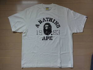 新品同様 A BATHING APE 1993ロゴ 半袖Tシャツ 白 Mサイズ