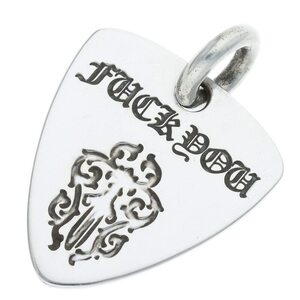 クロムハーツ ネックレストップ GUITAR PICK/ギターピック ペンダント/シルバーネックレストップ 中古 SS07