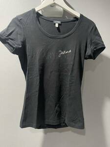 アルマーニジーンズARMANI半袖Tシャツカットソー黒ロゴトップスレディース