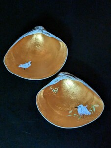 蛤香合　はまぐり香合　香合　蛤　はまぐり　本蛤　鷺　茶道具　香道具　茶の湯　貝覆い　貝合わせ