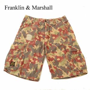 Franklin & Marshall フランクリン＆マーシャル 【カモフラ 総柄】 ハーフ ショート カーゴ ワーク パンツ Sz.30　メンズ　C3B02496_6#P