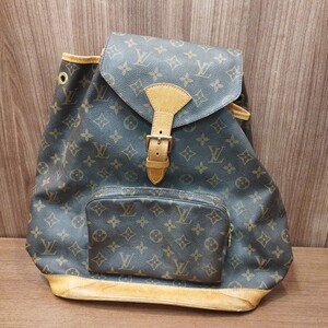 MI★1円〜中古品 LOUIS VUITTON ルイヴィトン　モンスリGM バックパックリュックサックモンスリ 紐無し 使用感有り