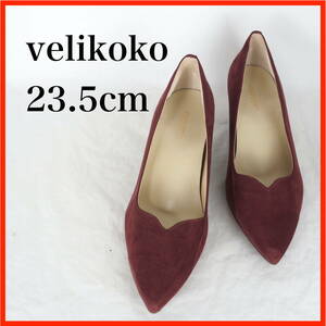 MK7953*velikoko*ヴェリココ*レディースパンプス*23.5cm*エンジ*