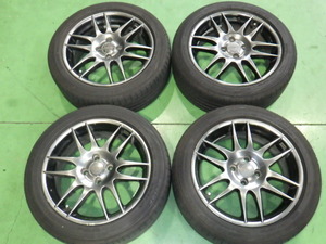 WORK ESPERIO DESIGN タイヤホイール4本 16インチ 6.5J +45 4H PCD100 195/50R16 【管理番号 9320 RB7-501】中古【大型商品】