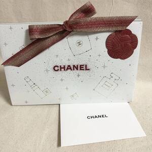 CHANEL シャネル ギフトBOX メッセージカード付き ショッパー 紙袋 ショップ袋 ホワイト 付属品 白 コスメ アクセサリー