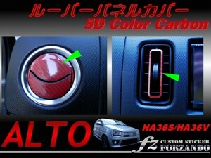 アルトワークス ルーバーパネルカバー ５Ｄカラーカーボン調 　車種別カット済みステッカー専門店ｆｚ　HA36