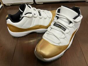 送料込 美品 限定カラー NIKE AIR JORDAN 11 RETRO LOW CLOSING CEREMONY ナイキ エアジョーダン11 528895-103 ホワイト ゴールド