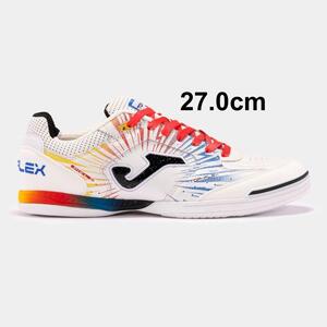 箱有 Joma (ホマ) TOP-FLEX ワールドカップ 限定モデル インドア フットサルシューズ 27cm (EU42) WHITE futsal トップフレックス 白