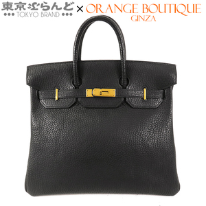 101741080 エルメス HERMES オータクロア 32 〇X刻印 ブラック 黒 ゴールド金具 アルデンヌ ハンドバッグ レディース ヴィンテージ