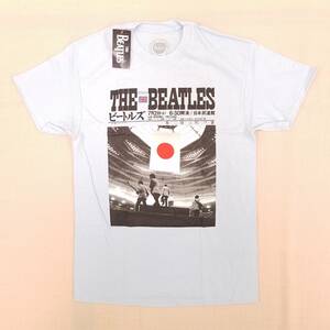 魅惑のバンドT特集! 10sデッド『THE BEATLES(ザ・ビートルズ) / 武道館50周年記念』Tシャツ 2014年コピーライト 英国製 水色 M／ロックT