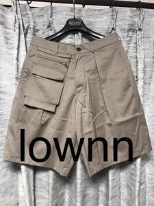 46 新品 20SS lownn ローン UTILITY SHORT ユーティリティーショーツ セットアップ ショートパンツ スラックス ウール ジャケット TAUPE