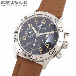 101672010 ブレゲ Breguet アエロナバル 3800ST/92/3W6 ブラックxブラウン SS レザー 初期型 トリチウム 腕時計 メンズ 自動巻 仕上済