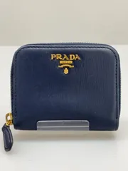 PRADA VITELLO MOVE コインケース レザー ネイビー レディース 1MM268