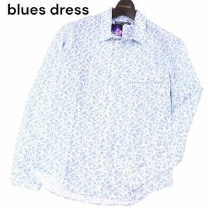 【新品 未使用】 blues dress ブルードレス 通年 ペイズリー総柄★ 長袖 ワーク シャツ Sz.XS　メンズ 日本製　I4T00950_3#C