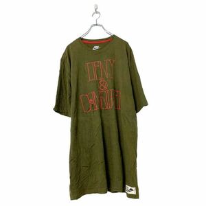 NIKE 半袖 プリント Tシャツ XXL 3L カーキ ピンク ナイキ ビッグサイズ エジプト シンプル スポーツ 古着卸 アメリカ仕入 a508-5187