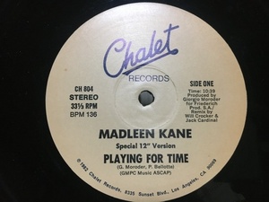 MADLEEN KANE PLAYING FOR TIME 12inch マドリーン ケーン THE LONELY ONE Giorgio Moroder ジョルジオ モロダー