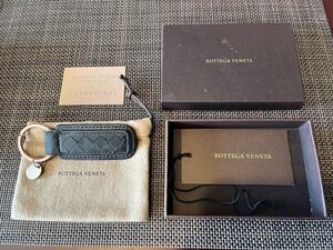 BOTTEGA VENETA キーリング　キーホルダー　ブラック　ボッテガ レザー