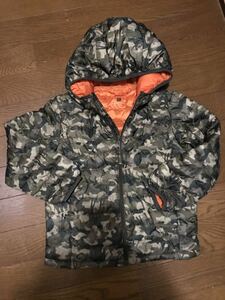 UNIQLO kids ウルトラライドダウン　パーカー　ジャケット　迷彩　ユニクロ　キッズ　ジーユー　110 グリーン　ダウンジャケット　GU 秋冬