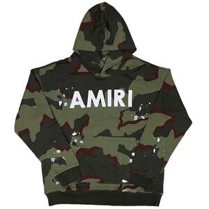 [並行輸入品] AMIRI アミリ ARMY LOGO HOODIE 迷彩柄 カモ プルオーバーパーカー (L)