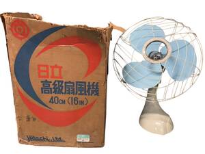 扇風機 動作品 HITACHI 日立 DESK FAN M-6043A 3枚羽 アンティーク 箱付き 