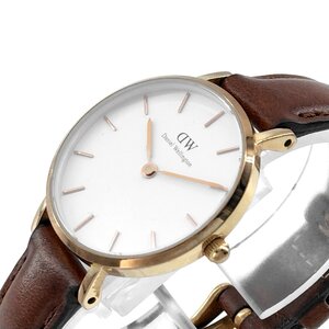 6574@【訳あり品】ダニエルウェリントン DW 腕時計 DW00100231 Petite St Mawes 28mm 革 ブラウン 3気圧防水 レディース【1129】