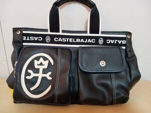 #338 CASTELBAJAC カステルバジャック ハンドバッグ トートバッグ レザー ブラック