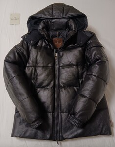 オールレザー★ 本物保証 国内正規品 MONCLER モンクレール ワンランク上の高級感 茶タグ 青タグ 黒タグ 羊革 ラムレザー ダウンジャケット