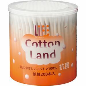 【新品】（まとめ）平和メディク ライフ コットンランド綿棒 1個（200本）〔×50セット〕