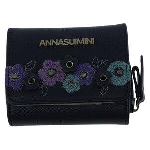 ANNA SUI mini アナ スイ・ミニ 三つ折り財布 size表記なし/ネイビー