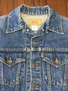 カナダ製 リーバイス Levi’ｓ 75405 ビンテージ デニム トラッカー ジャケット 14 ジージャン ２ポケット オレンジタブ ハチノス