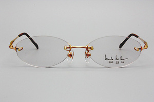 【未使用・新品】HOYA hicole hiller eyewear ヒコル ヒラー ツーポイント NML015 53□17 135 GPBP MADE IN JAPAN HH-05