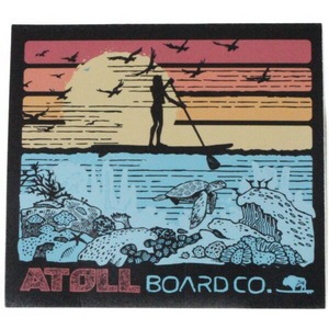 訳有 希少 アトール ボード SAP ステッカー ATOLL BOARD CO. STICKER スタンドアップパドル パドルボード シール コレクション カスタム