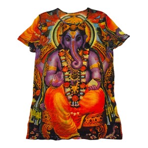 90s Vivienne Tam GANESHA MESH SHIRT TOP ヴィヴィアン タム ガネーシャ シャツ カットソー 90s archive vintage buddha 仏陀