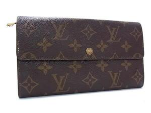 1円 LOUIS VUITTON ルイヴィトン M61723 モノグラム ポシェット ポルトモネ クレディ 二つ折り 長財布 ウォレット ブラウン系 FK2352